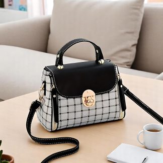 Fashion plaid ladies handbag